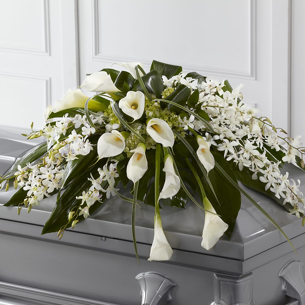 Angel Wings Casket Spray – Blossom Bloom, Orlando FL