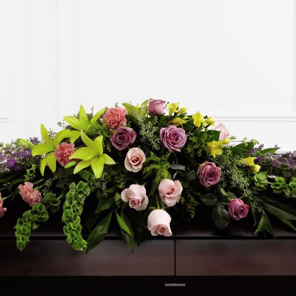 Forever Beloved Casket Spray – Blossom Bloom, Orlando FL