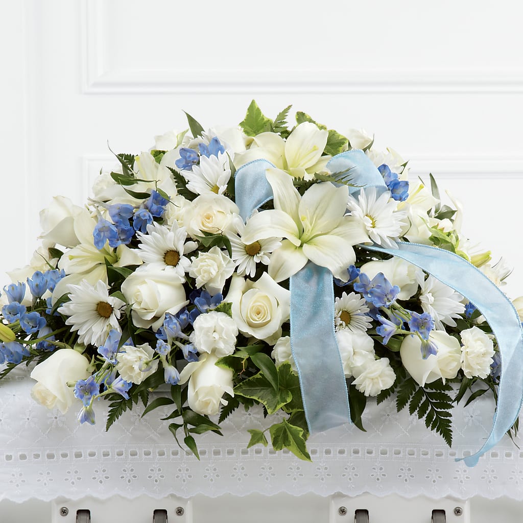 Tender Treasure Casket Spray – Blossom Bloom, Orlando FL