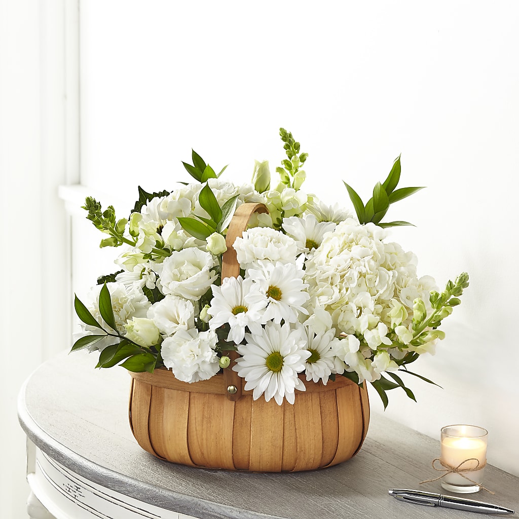Pure Ivory Basket – Blossom Bloom, Orlando FL