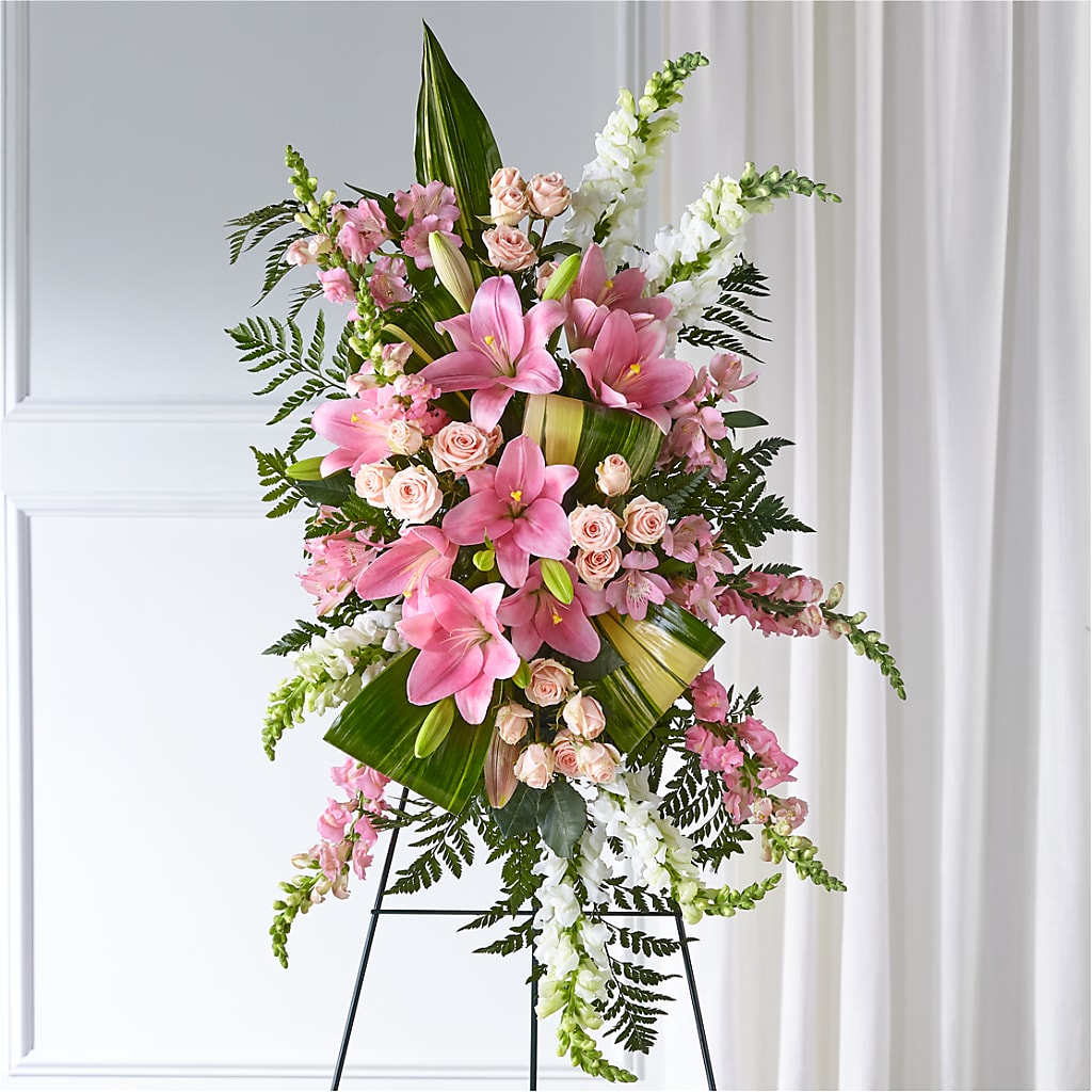 Elegant Embrace Standing Spray – Blossom Bloom, Orlando FL