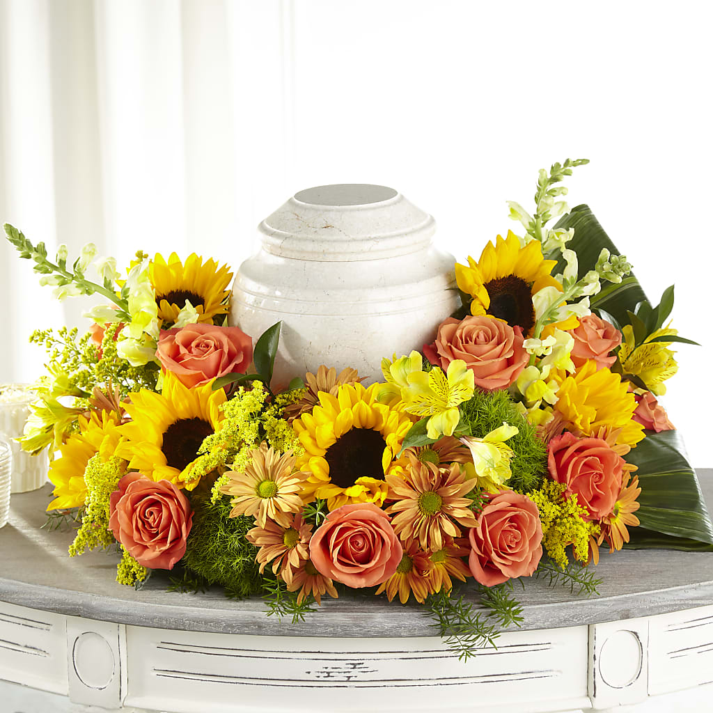 Faithful Sunflower Cremation Adornment – Blossom Bloom, Orlando FL