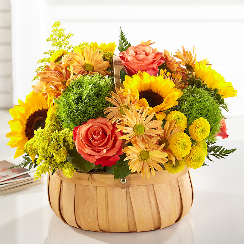 Harvest Sunflower Basket – Blossom Bloom, Orlando FL