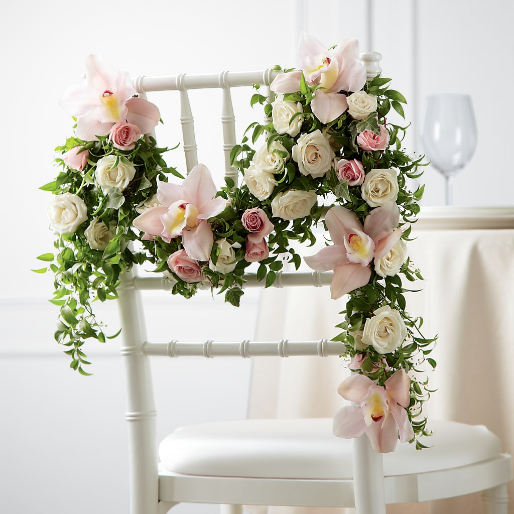Orchid Rose Chair Décor – Blossom Bloom, Orlando FL