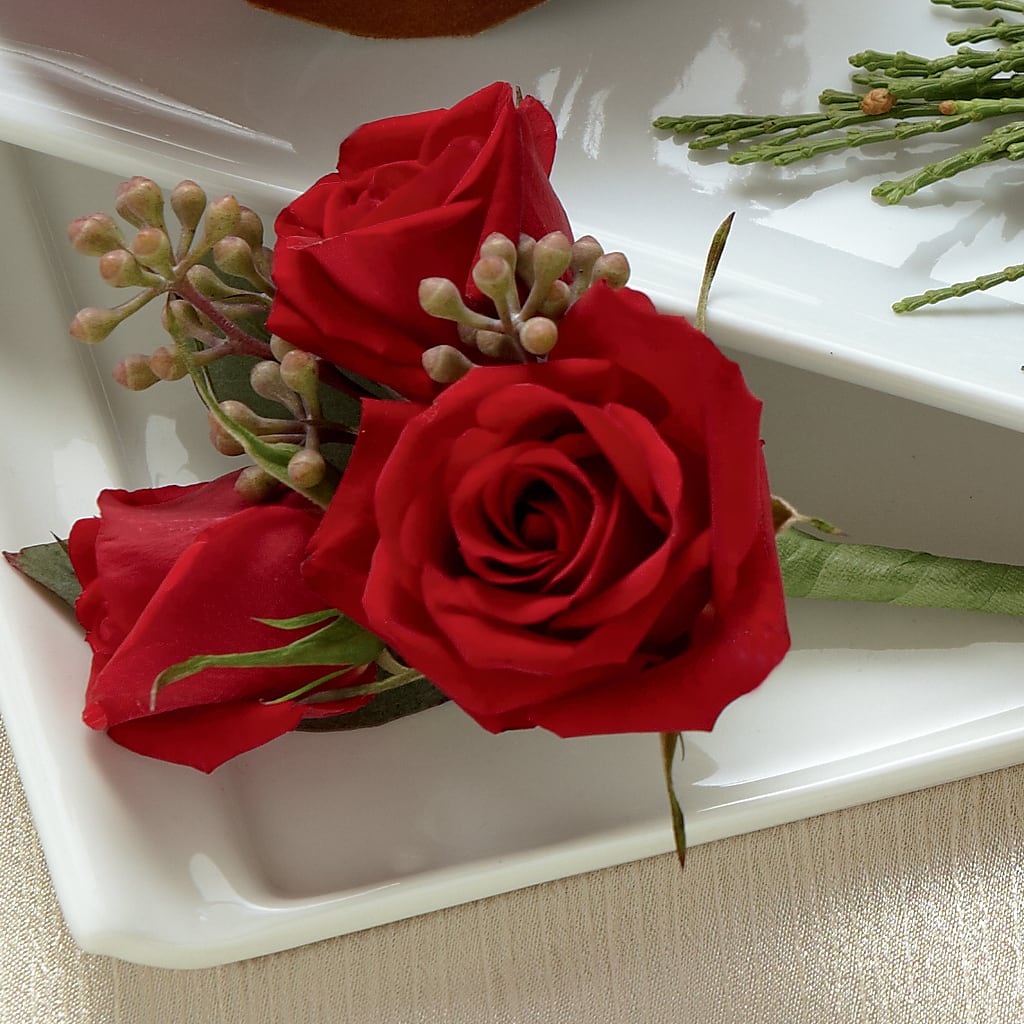 Red Spray Rose Boutonniere – Blossom Bloom, Orlando FL
