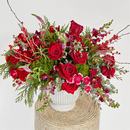 Big Red Bow Bouquet –  Blossom Bloom, Orlando FL