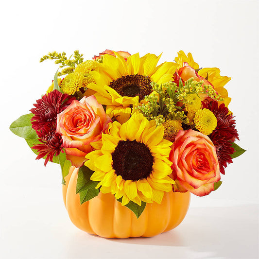 Golden Gourd Pumpkin Bouquet –  Blossom Bloom, Orlando FL