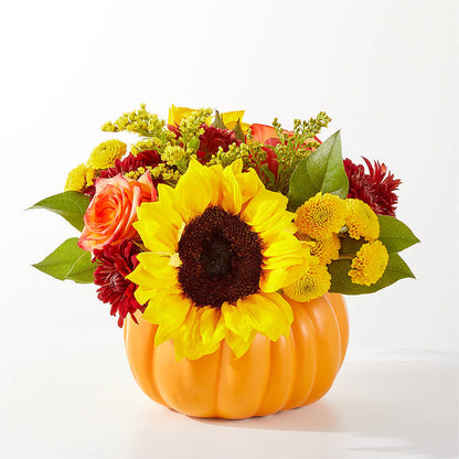 Golden Gourd Pumpkin Bouquet –  Blossom Bloom, Orlando FL