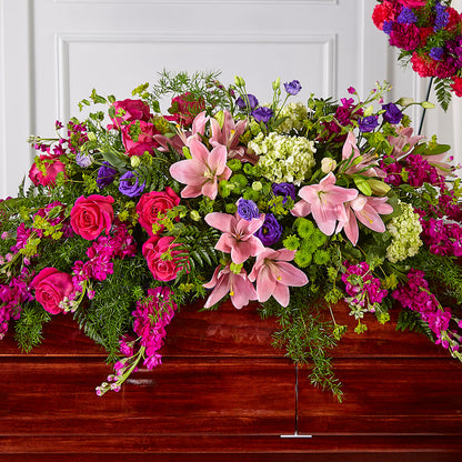 Radiant Tribute Casket Spray –  Blossom Bloom, Orlando FL