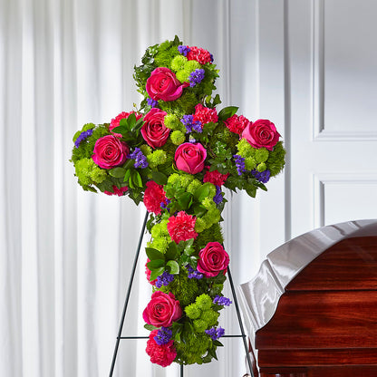 Tribute Rose Floral Cross –  Blossom Bloom, Orlando FL