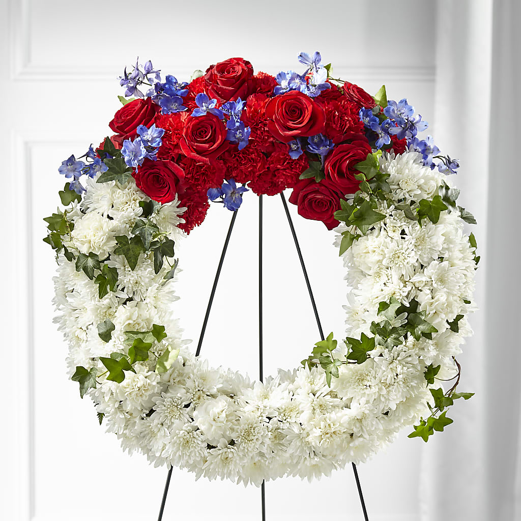 Patriotic Passion Wreath –  Blossom Bloom, Orlando FL