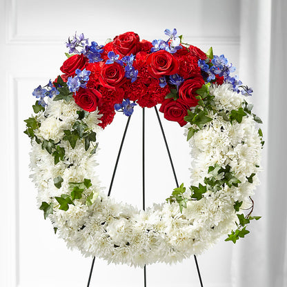 Patriotic Passion Wreath –  Blossom Bloom, Orlando FL