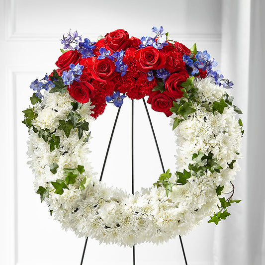 Patriotic Passion Wreath –  Blossom Bloom, Orlando FL