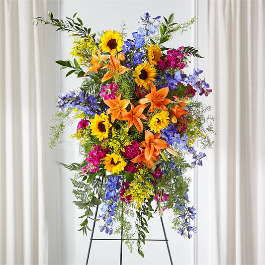 Sunlit Memories Standing Spray (Standard) –  Blossom Bloom, Orlando FL