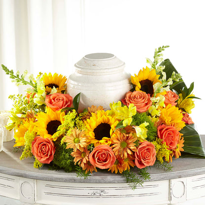 Faithful Sunflower Cremation Adornment –  Blossom Bloom, Orlando FL