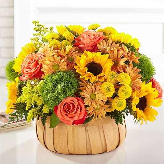 Harvest Sunflower Basket –  Blossom Bloom, Orlando FL
