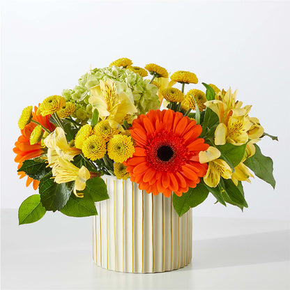 Autumn Sunshine Bouquet with Ivory Vase –  Blossom Bloom, Orlando FL