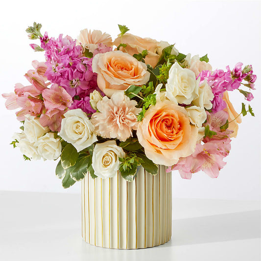 Paradise Bouquet with Ivory Vase –  Blossom Bloom, Orlando FL
