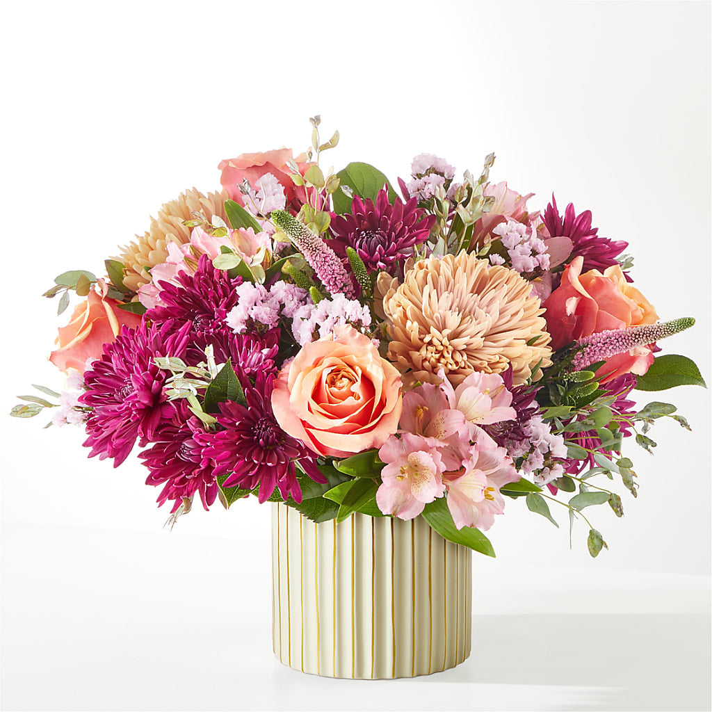 Berry Cobbler Bouquet with Ivory Vase –  Blossom Bloom, Orlando FL