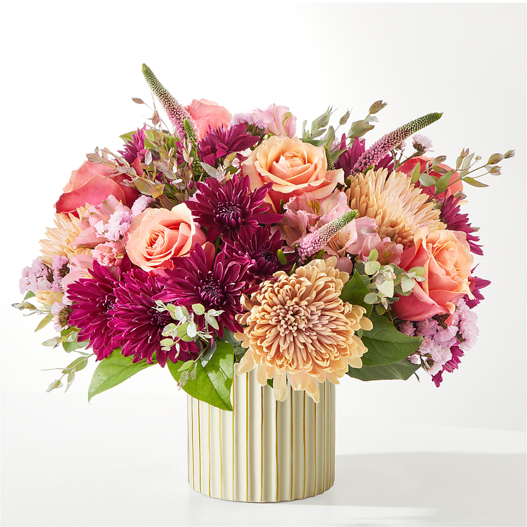 Berry Cobbler Bouquet with Ivory Vase –  Blossom Bloom, Orlando FL