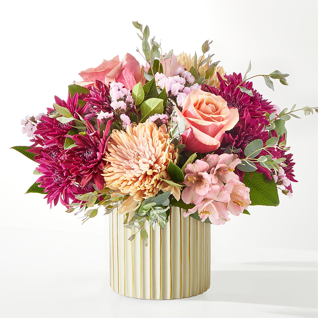 Berry Cobbler Bouquet with Ivory Vase –  Blossom Bloom, Orlando FL