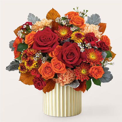 Merlot Bouquet with Ivory Vase –  Blossom Bloom, Orlando FL