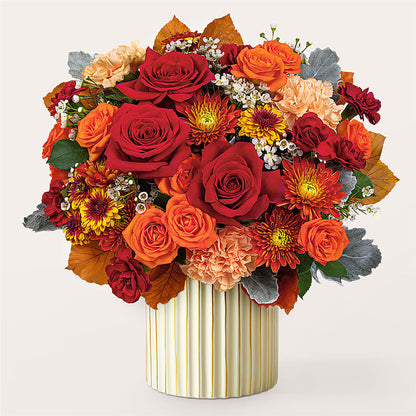 Merlot Bouquet with Ivory Vase –  Blossom Bloom, Orlando FL