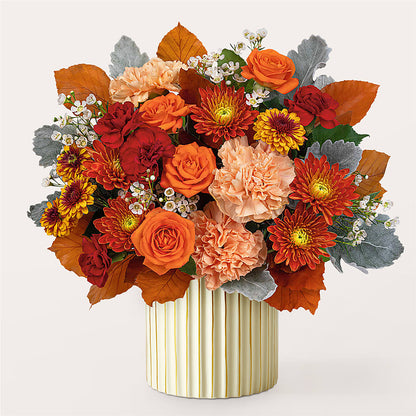 Merlot Bouquet with Ivory Vase –  Blossom Bloom, Orlando FL